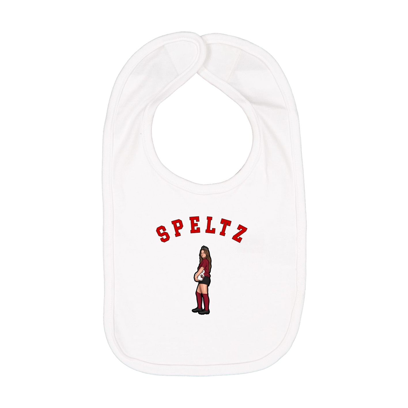Infant Bib — Shirsey Arch in White