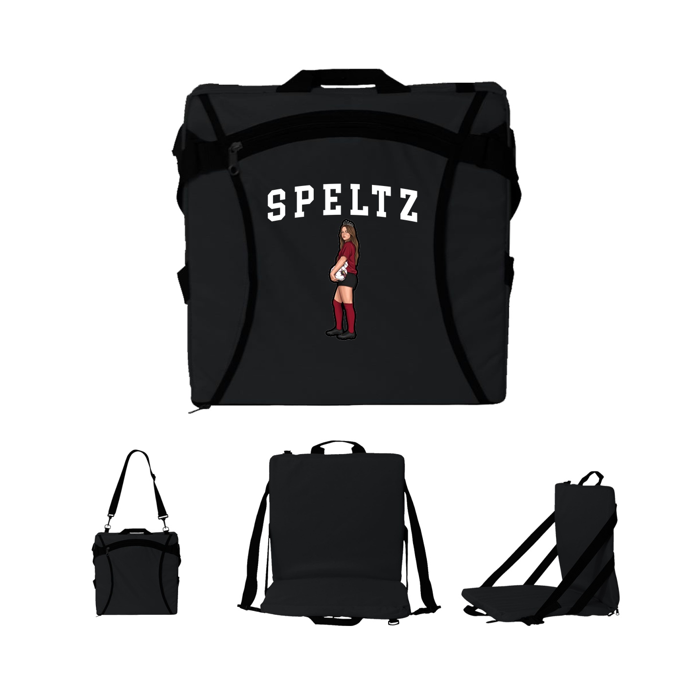 Folding Stadium Seat — Shirsey in Black