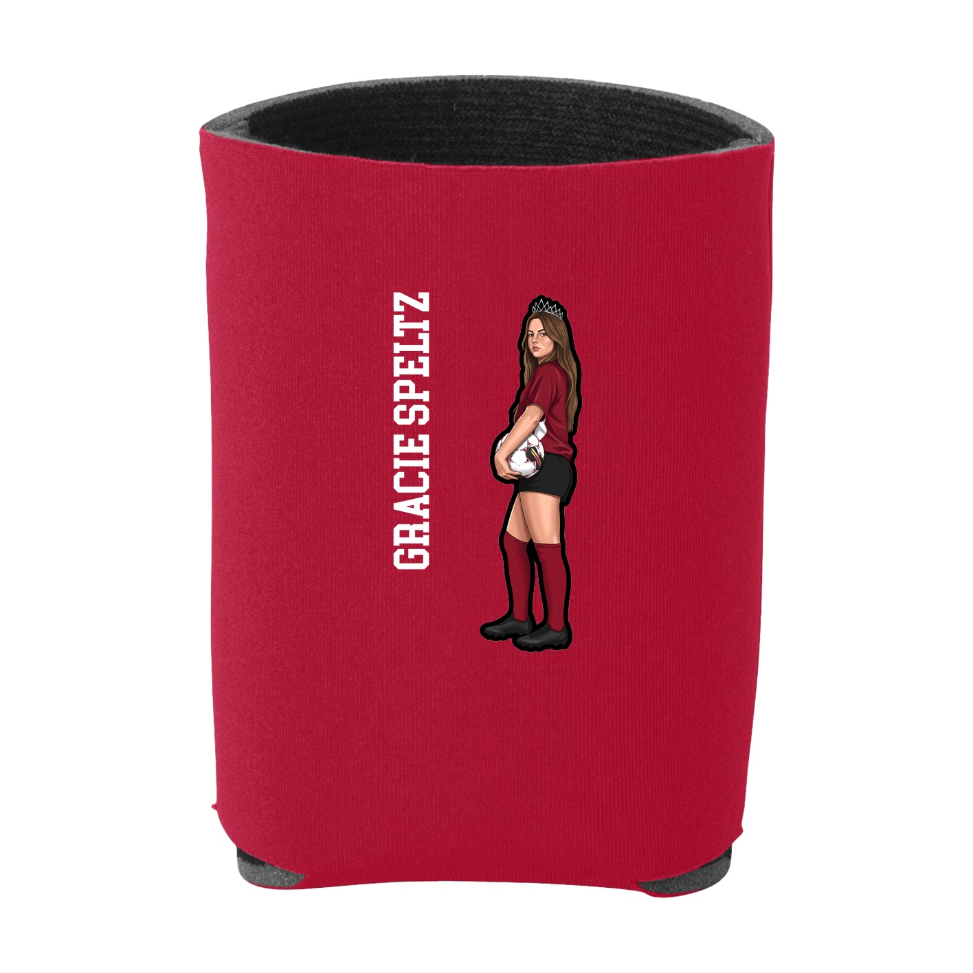 Can Holder — Name Vertical in Red