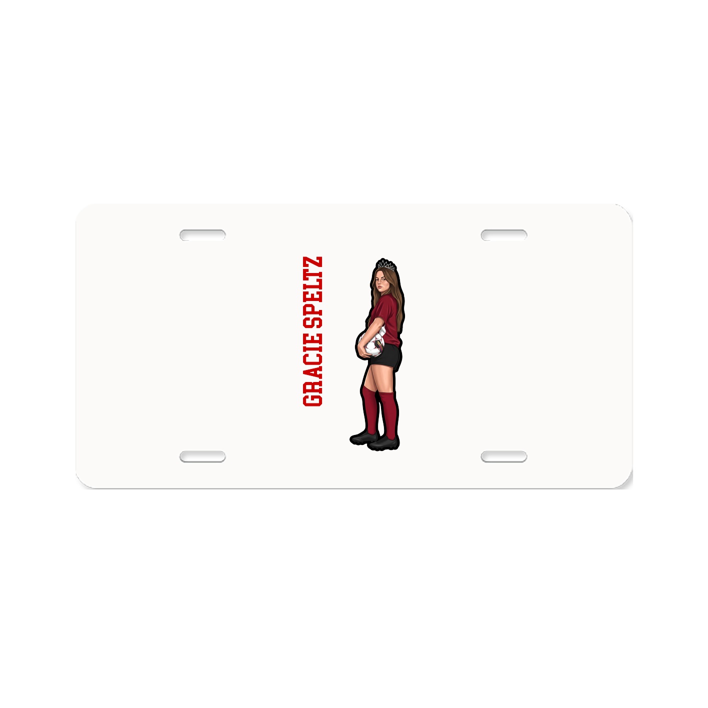 License Plate — Name Vertical in Classic