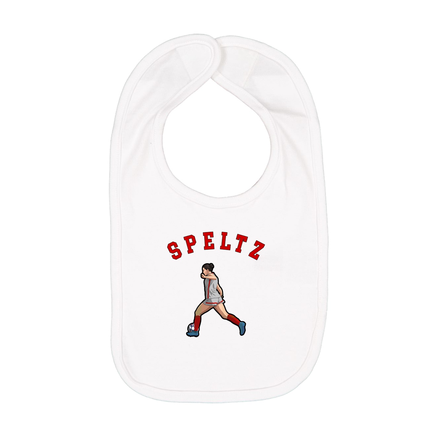 Infant Bib — Shirsey Arch in White