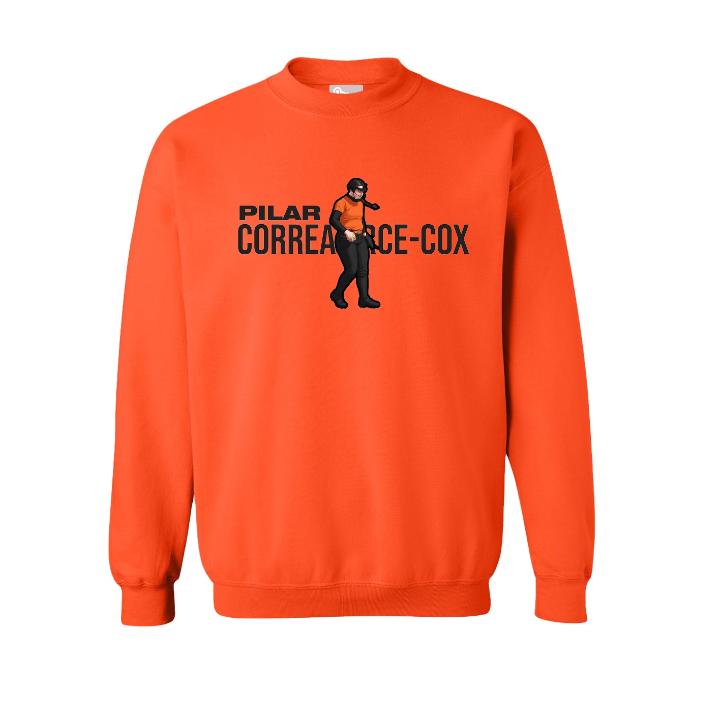 Fleece Crew — Player Name in Orange