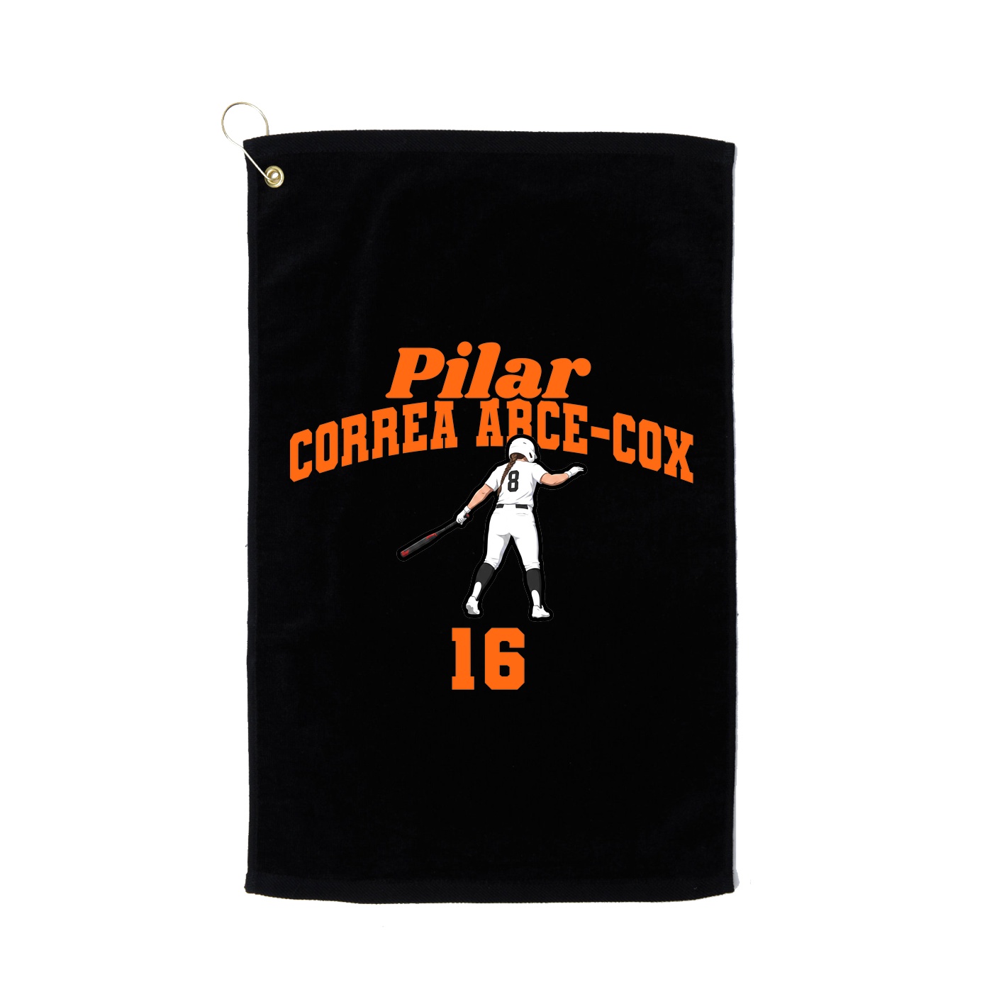 Golf Towel — Signature Arch in Black