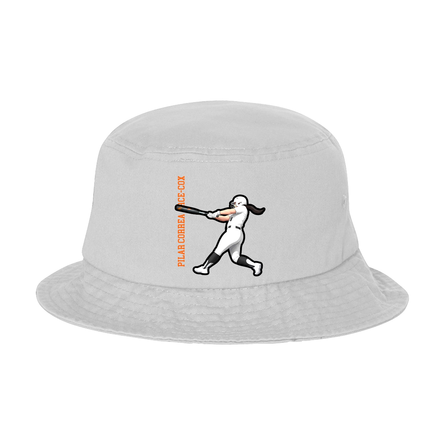 Bucket Cap — Name Vertical in White