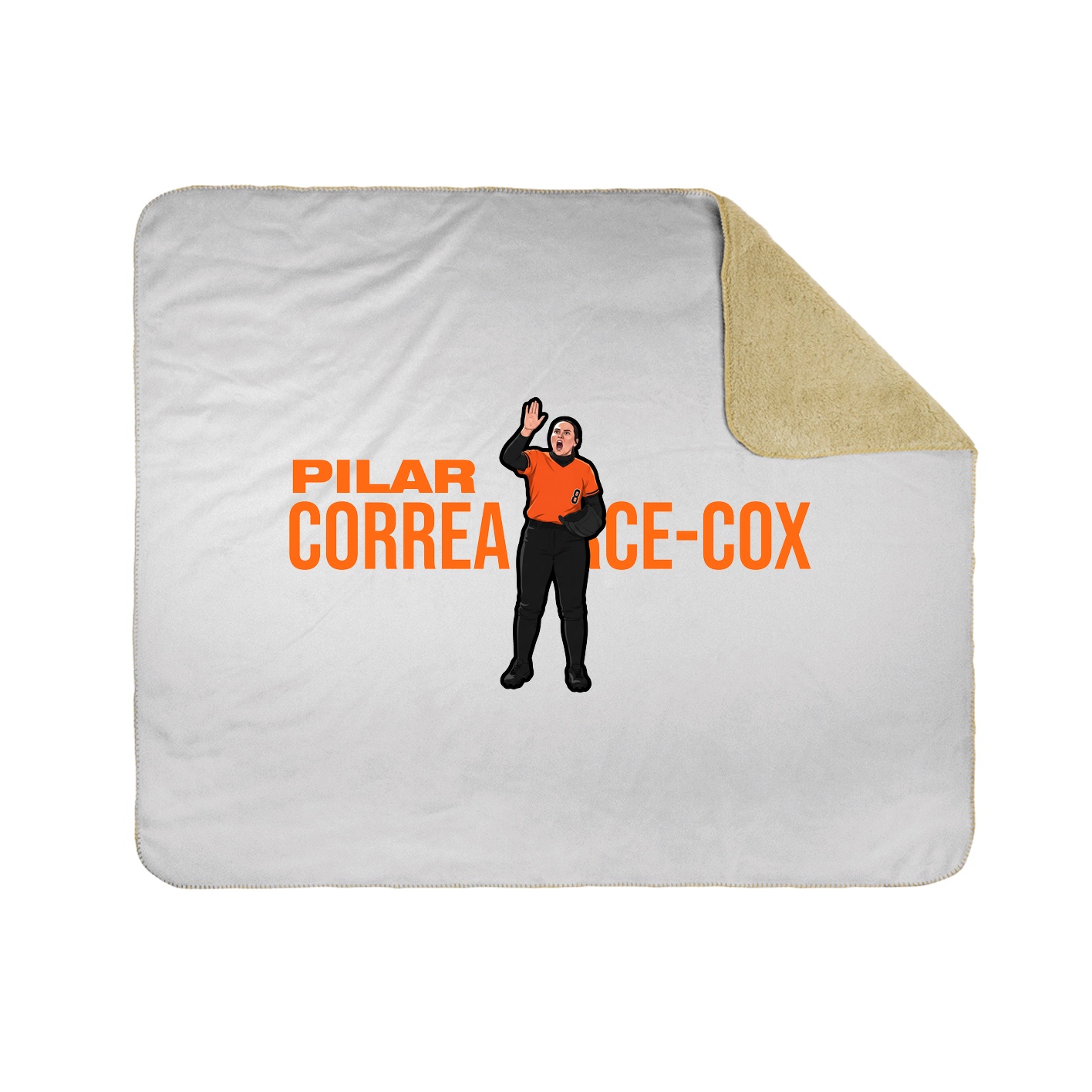 Throw Blanket — Player Name in White