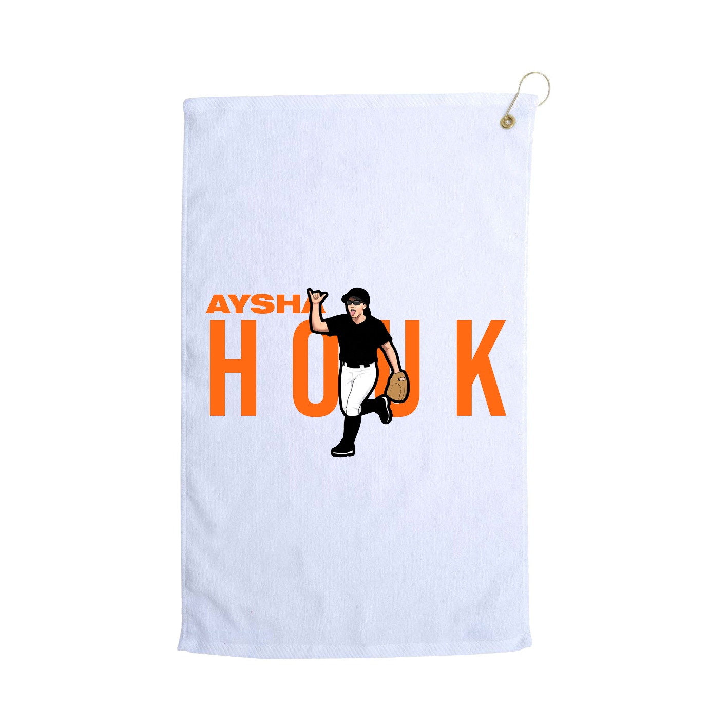 Golf Towel — Player Name in White