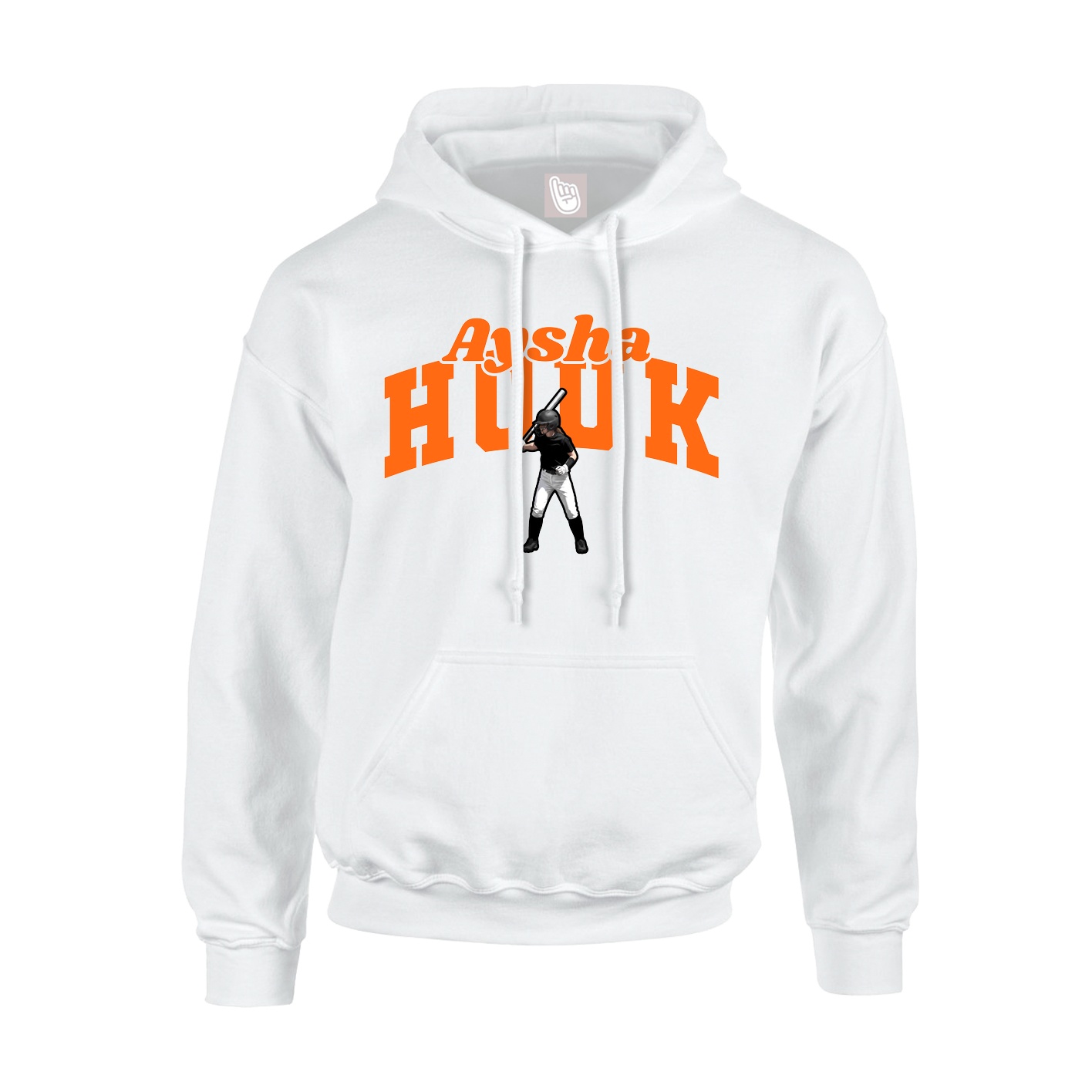 Hoodie — Signature Arch in White