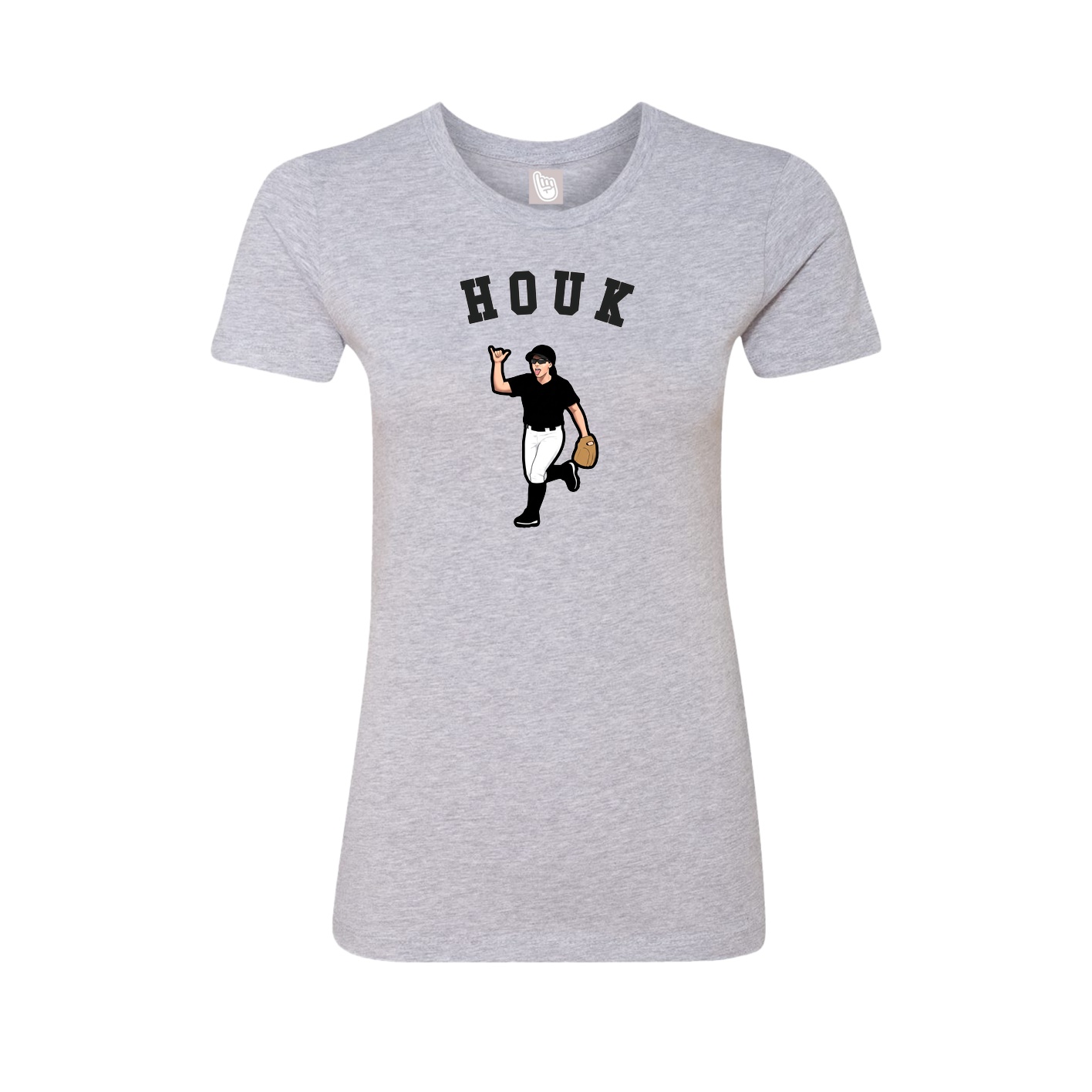 Fitted Women's Tee — Shirsey Arch in Grey