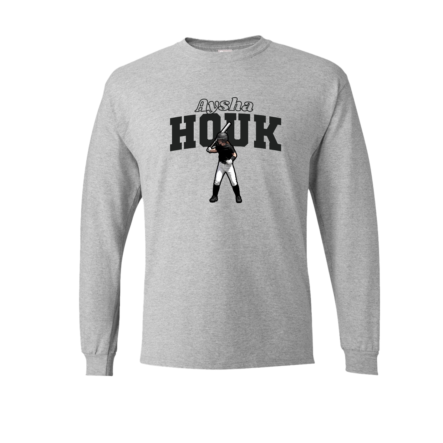 Long Sleeve Tee — Name Arch in Grey