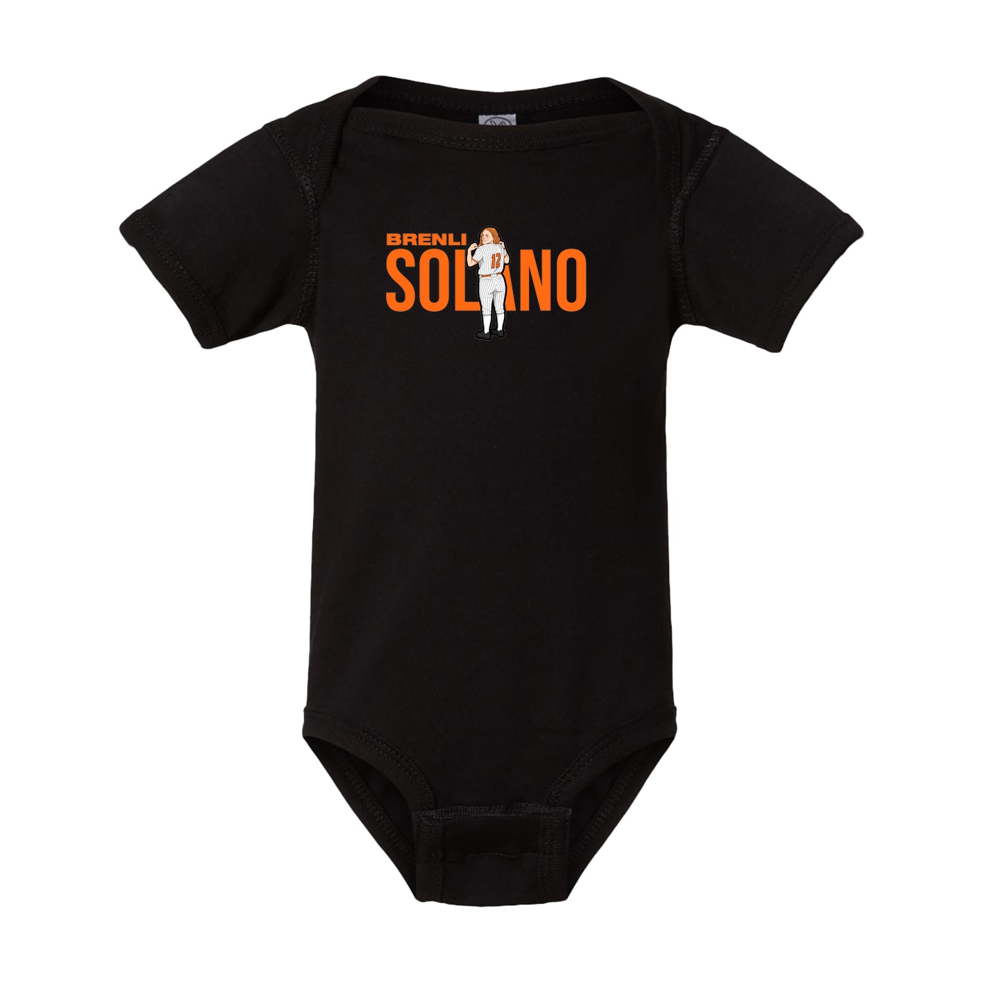 Baby Onesie — Player Name in Black