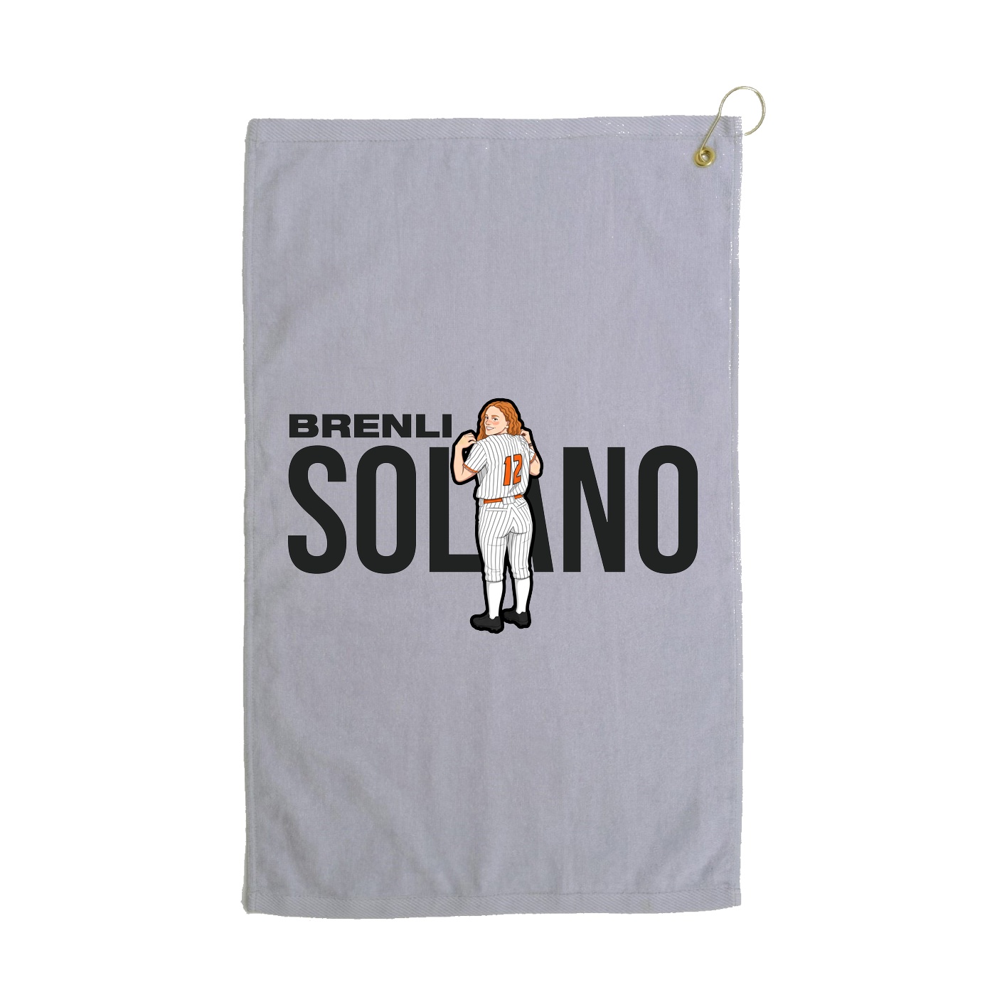 Golf Towel — Player Name in Grey