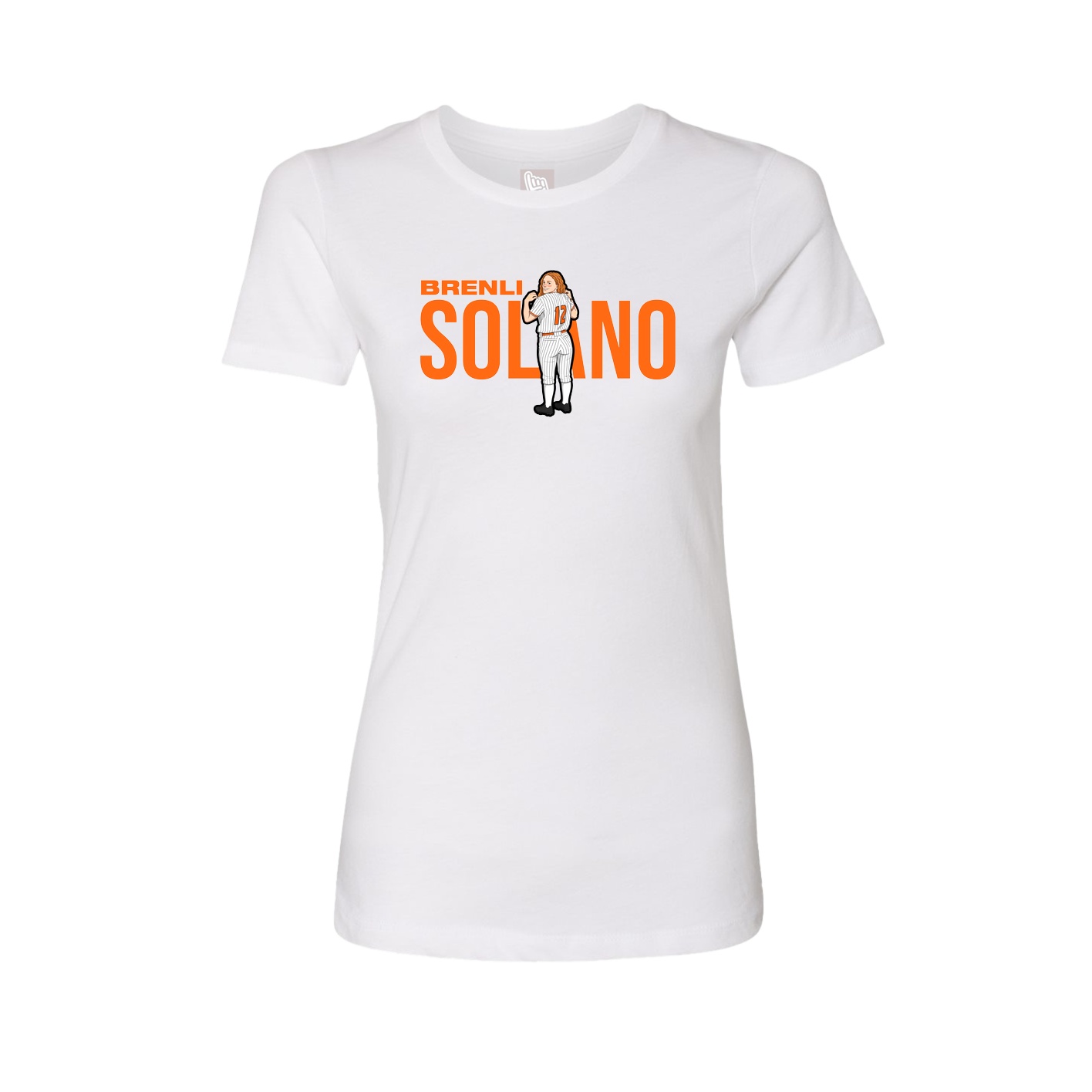 Fitted Women's Tee — Player Name in White