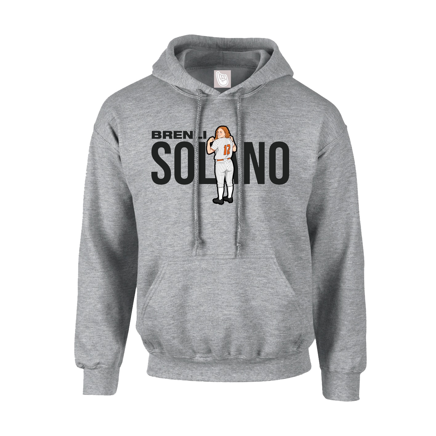 Hoodie — Player Name in Grey