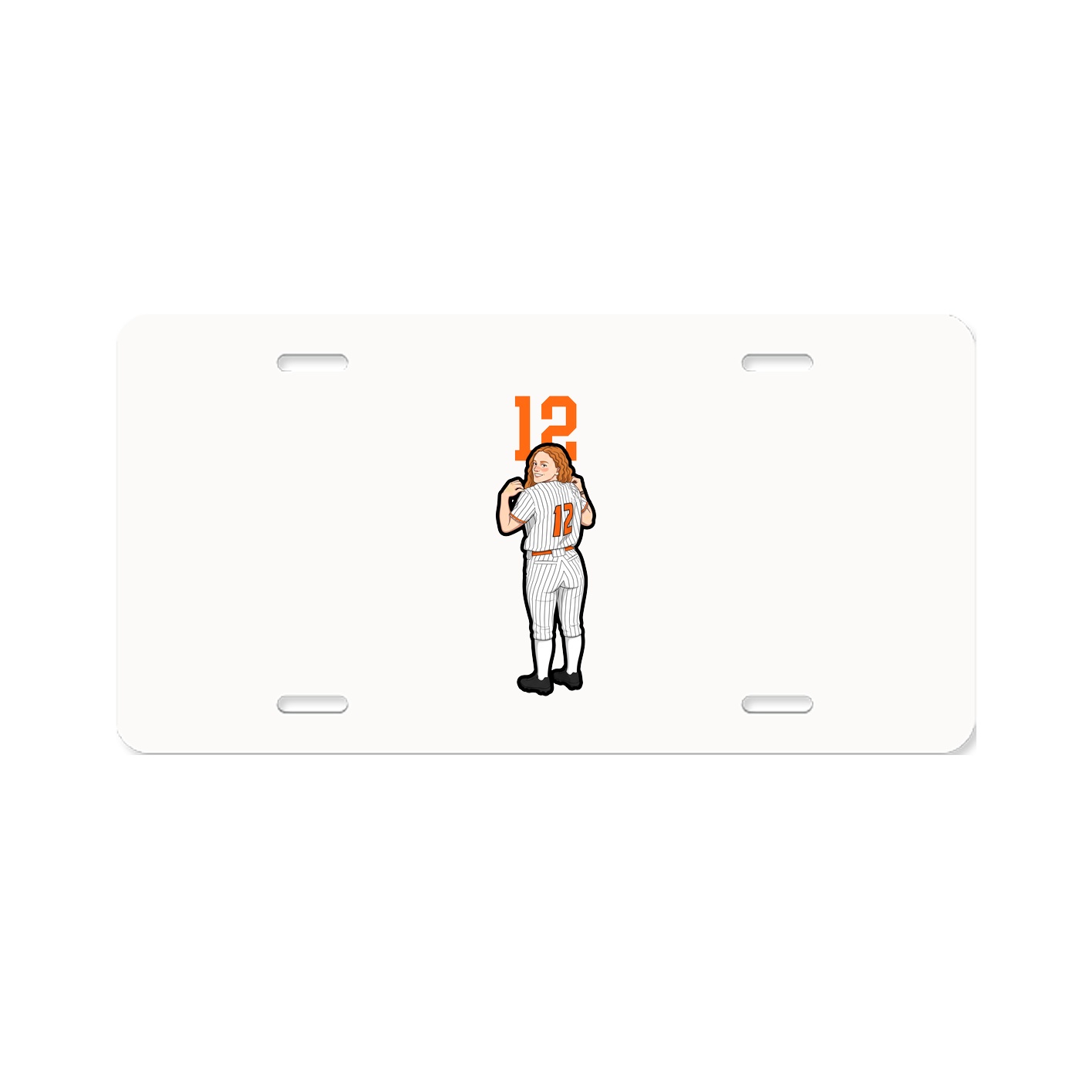 License Plate — Number Top in Classic