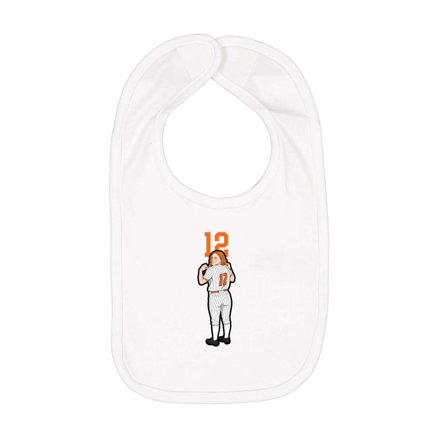 Infant Bib — Number Top in White
