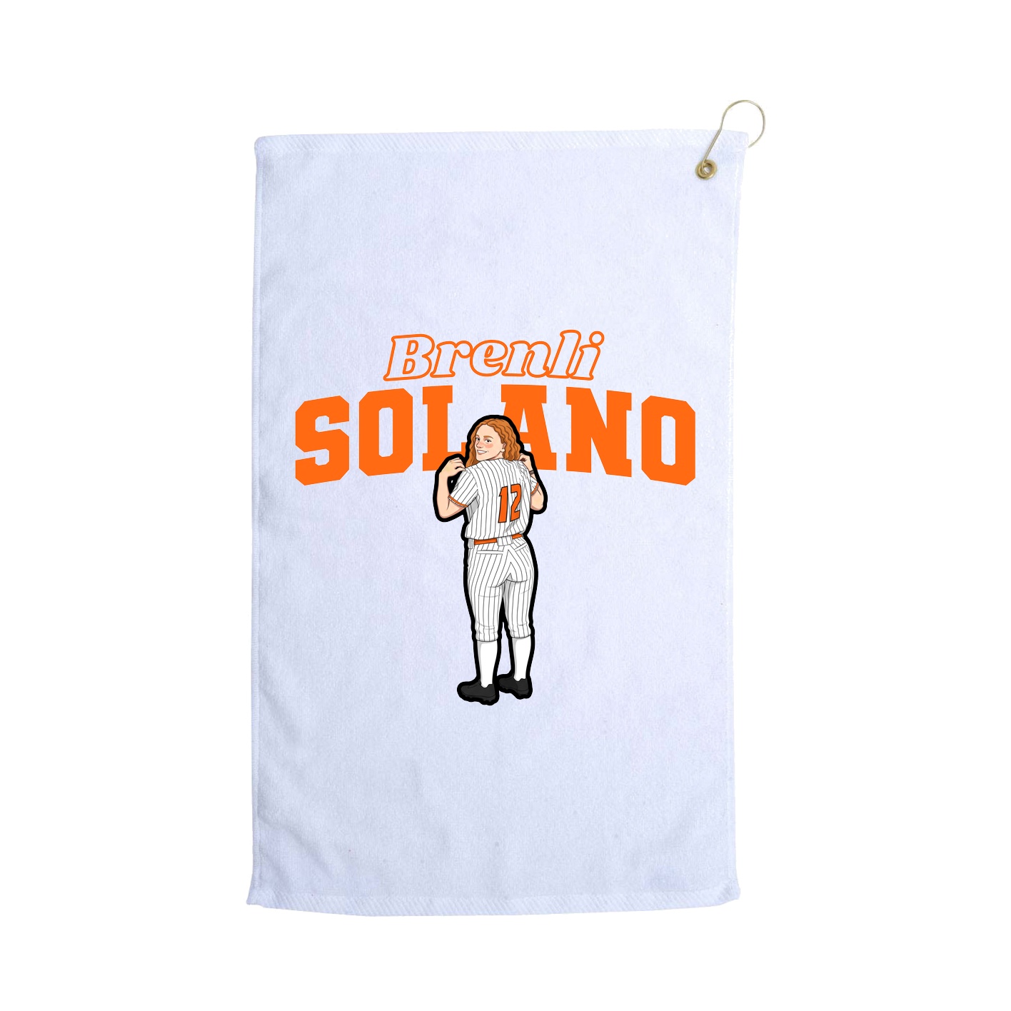 Golf Towel — Name Arch in White