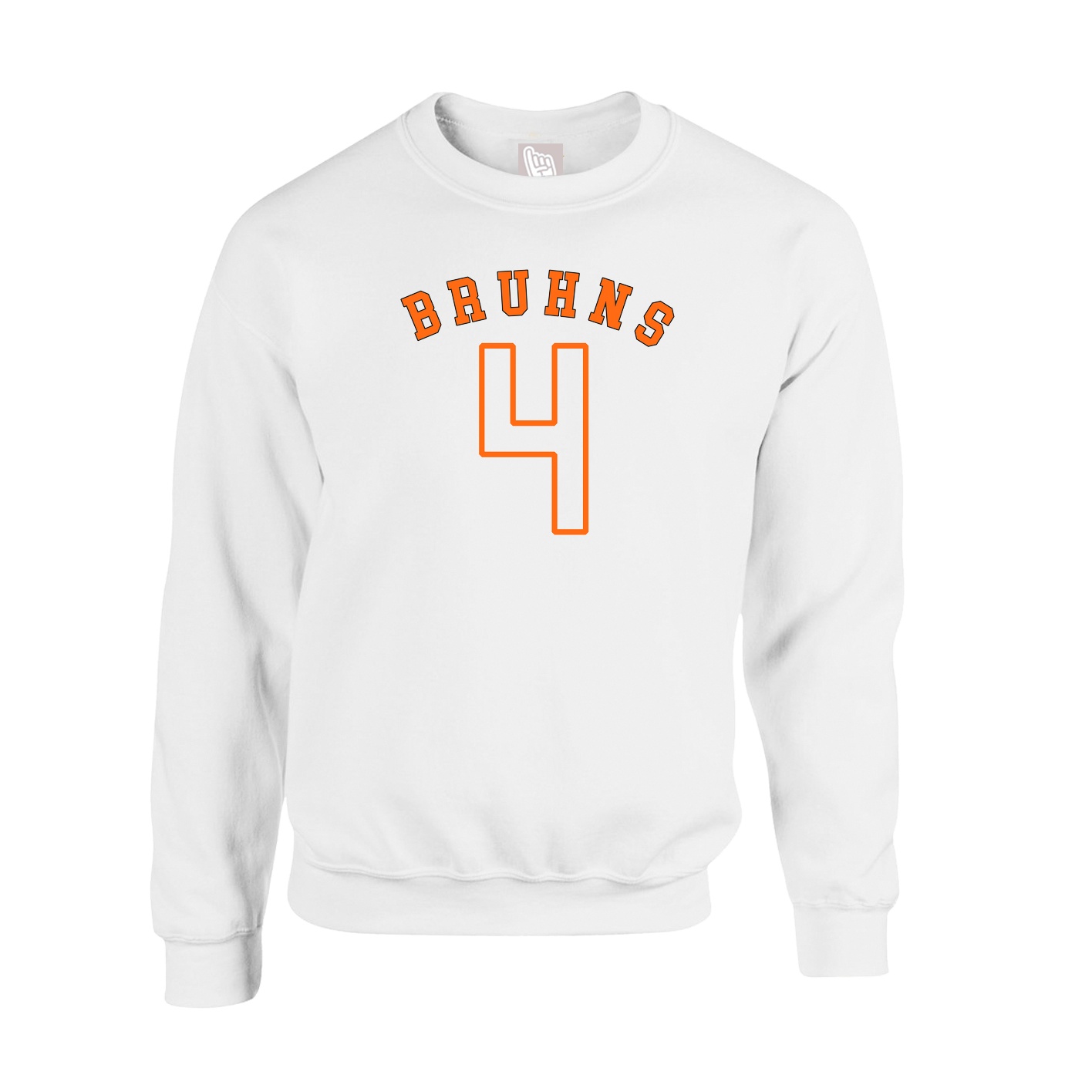 Fleece Crew — Shirsey Arch in White