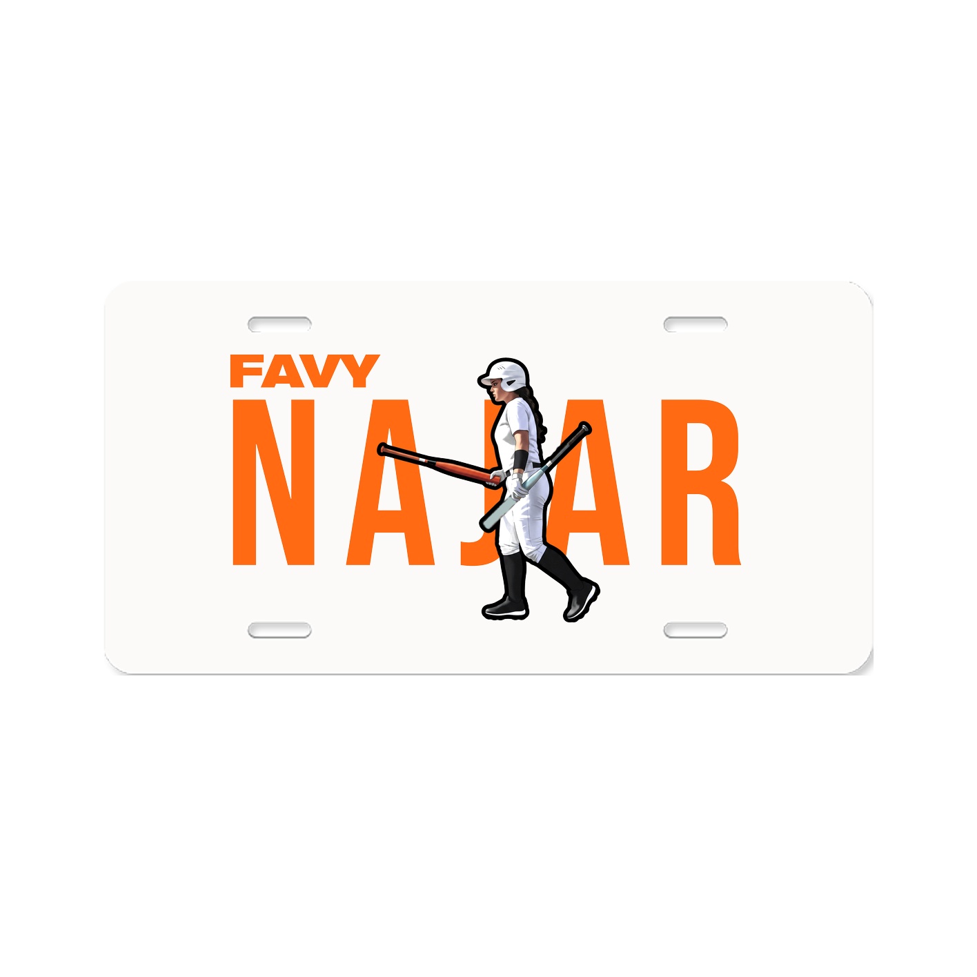 License Plate — Player Name in Classic