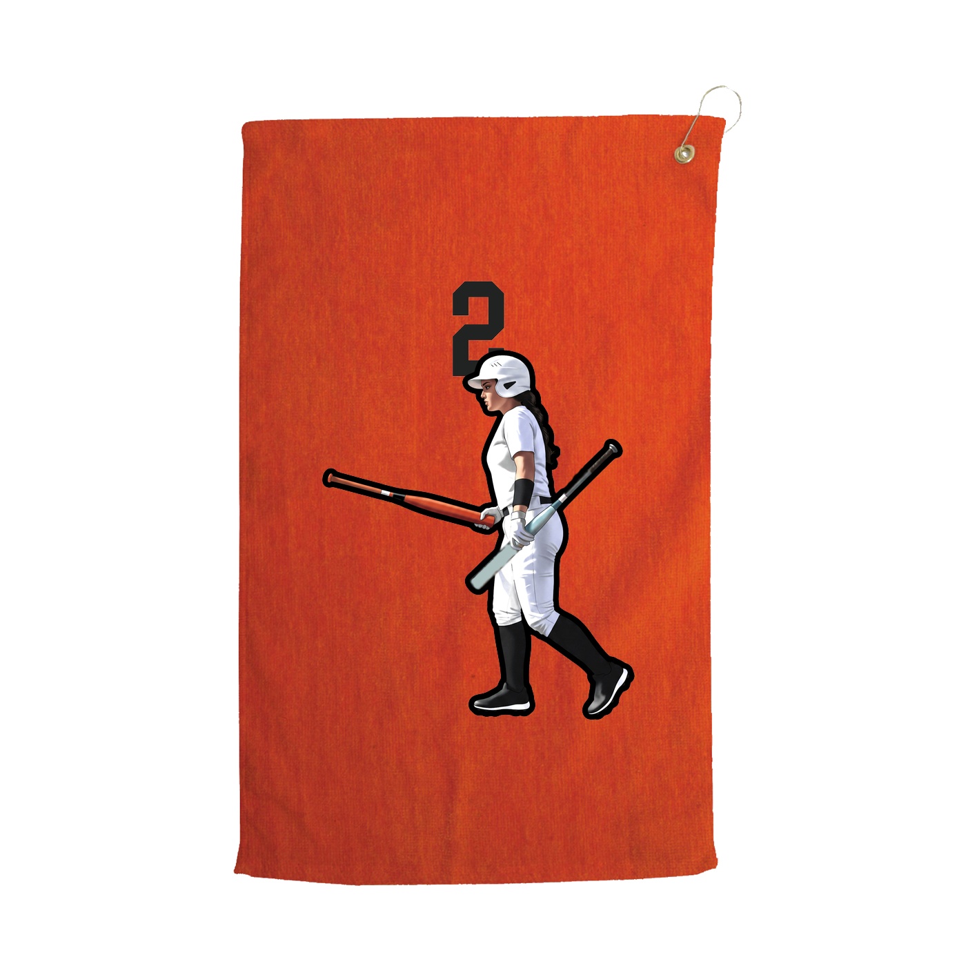 Golf Towel — Number Top in Orange