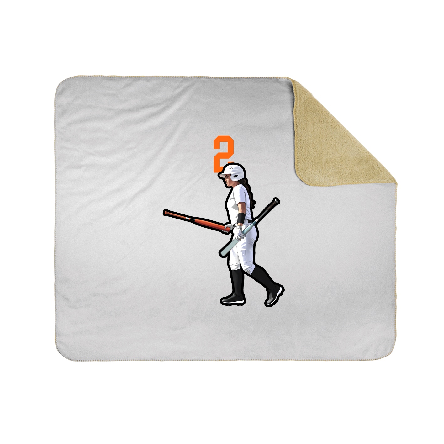 Throw Blanket — Number Top in White