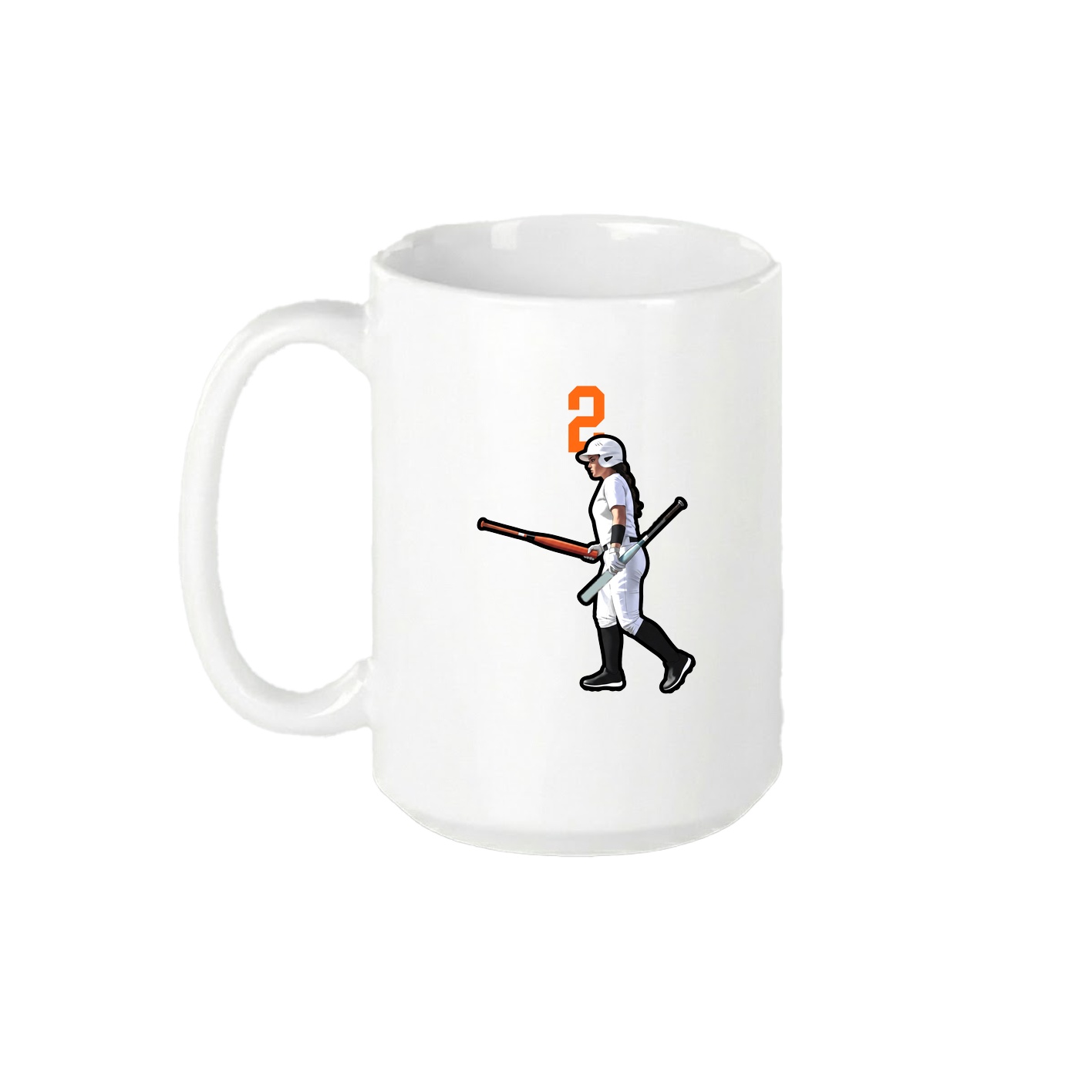 15oz Coffee Mug — Number Top in White