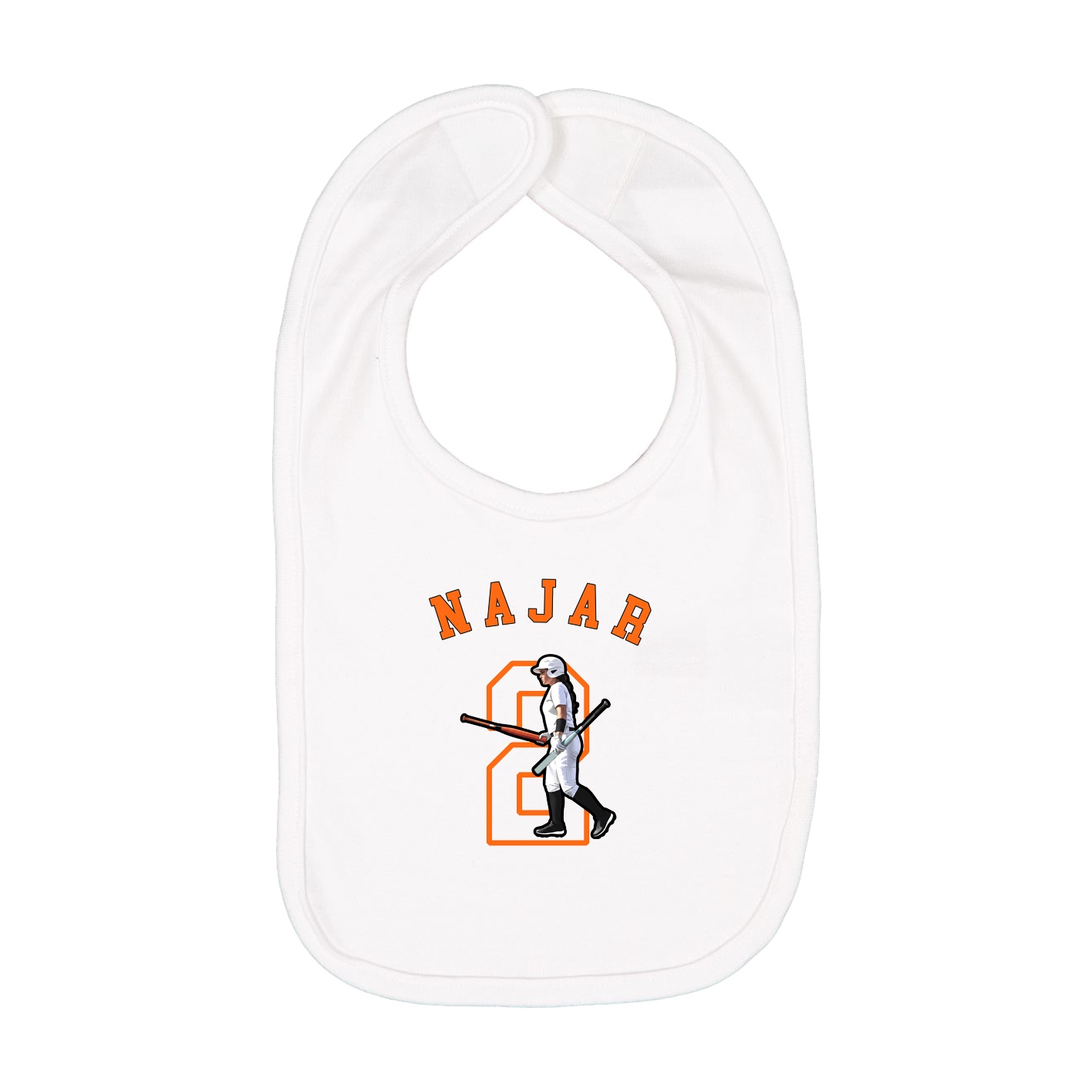 Infant Bib — Shirsey Arch in White