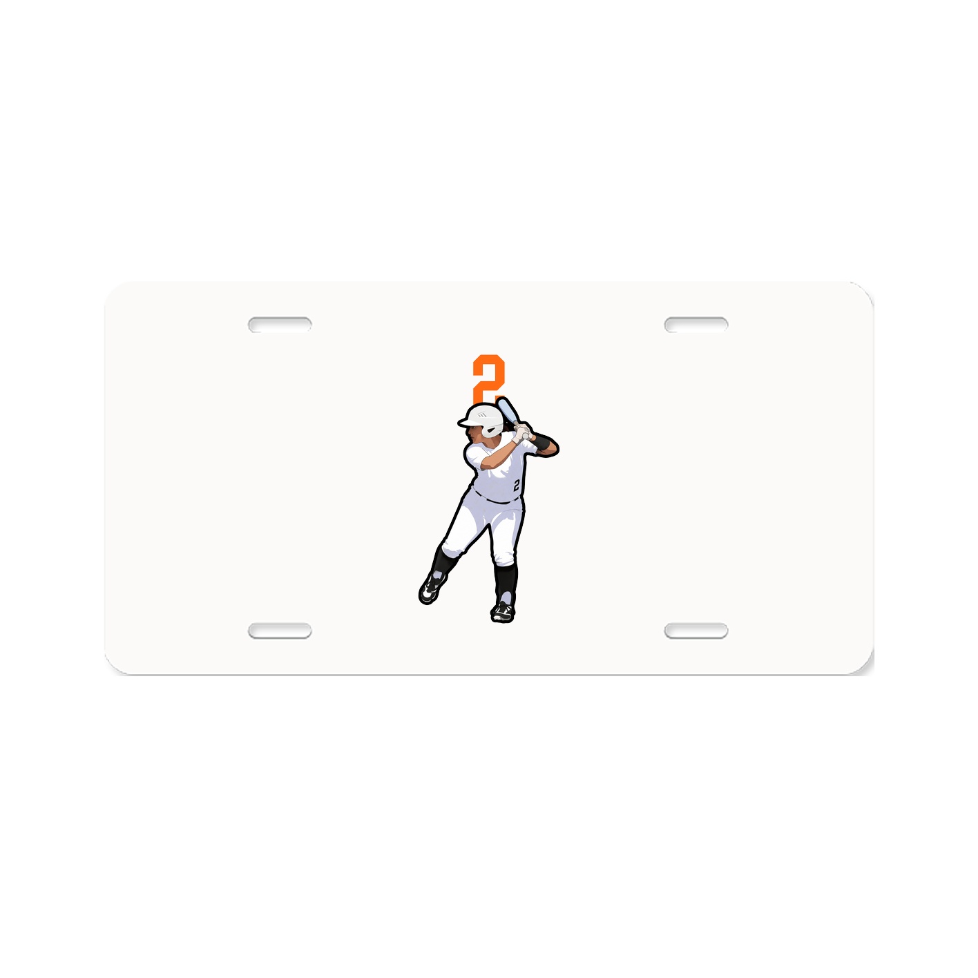 License Plate — Number Top in Classic