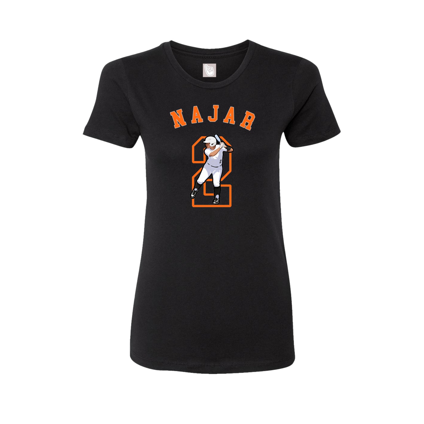 Fitted Women's Tee — Shirsey Arch in Black