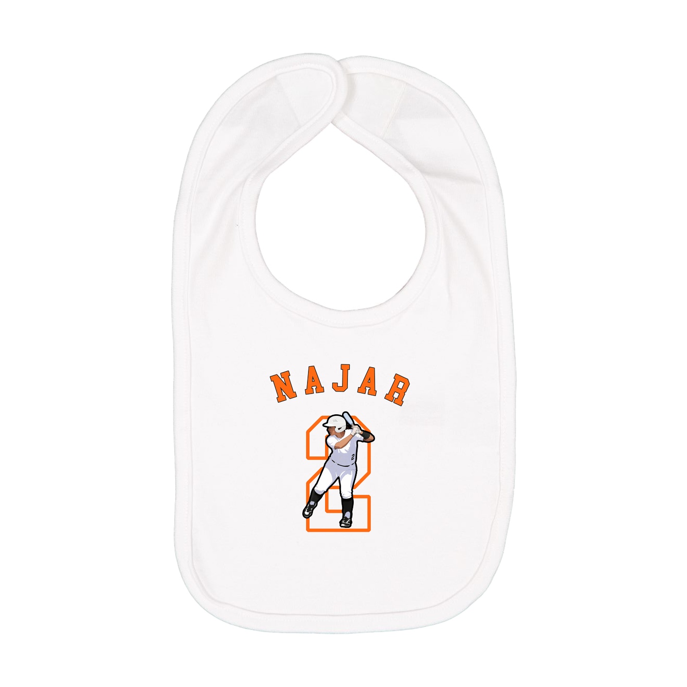 Infant Bib — Shirsey Arch in White