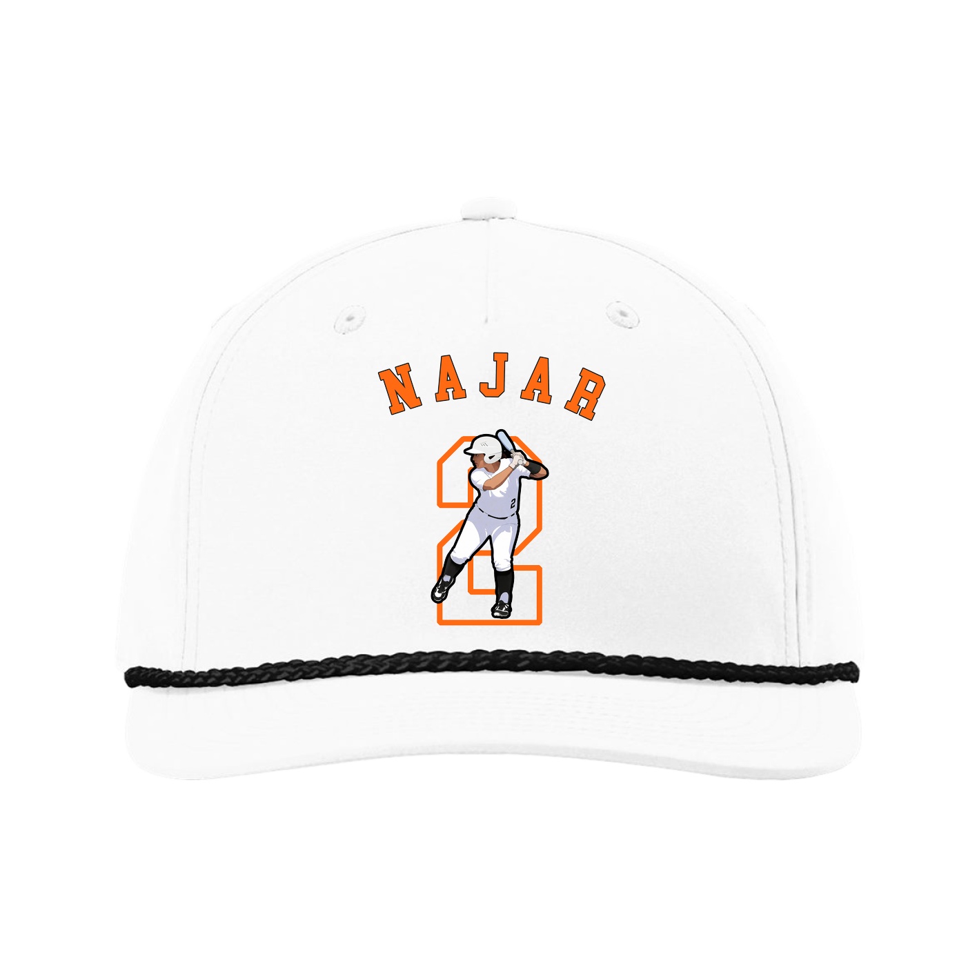 Five-Panel Classic Rope Cap — Shirsey Arch in White
