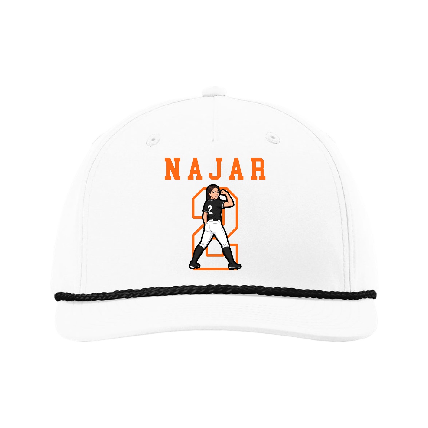 Five-Panel Classic Rope Cap — Shirsey in White