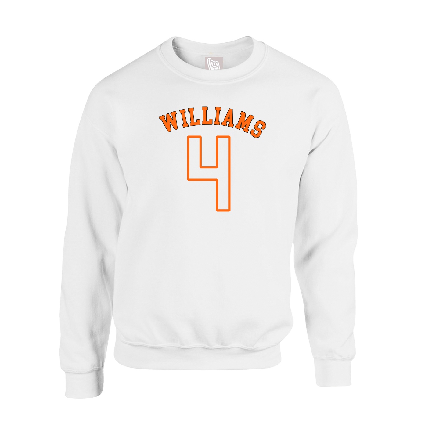 Fleece Crew — Shirsey Arch in White