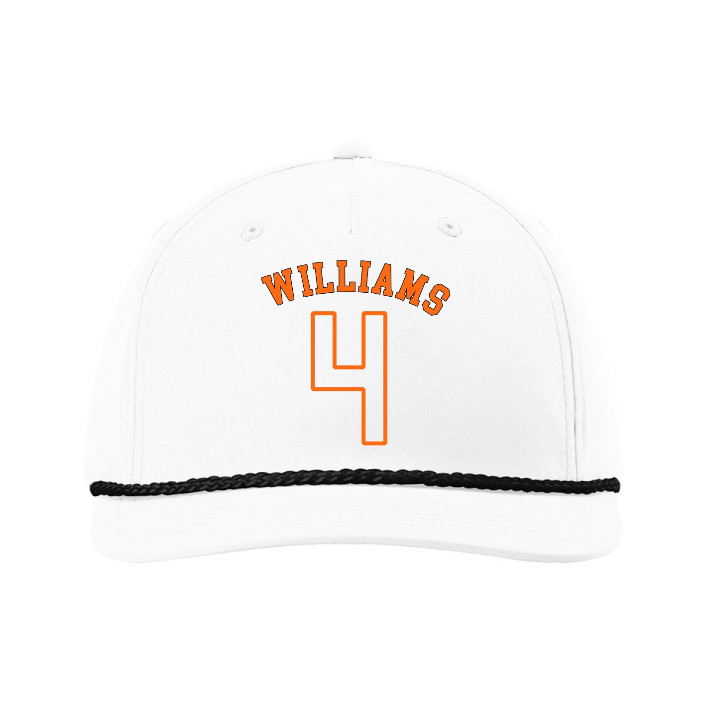 Five-Panel Classic Rope Cap — Shirsey Arch in White