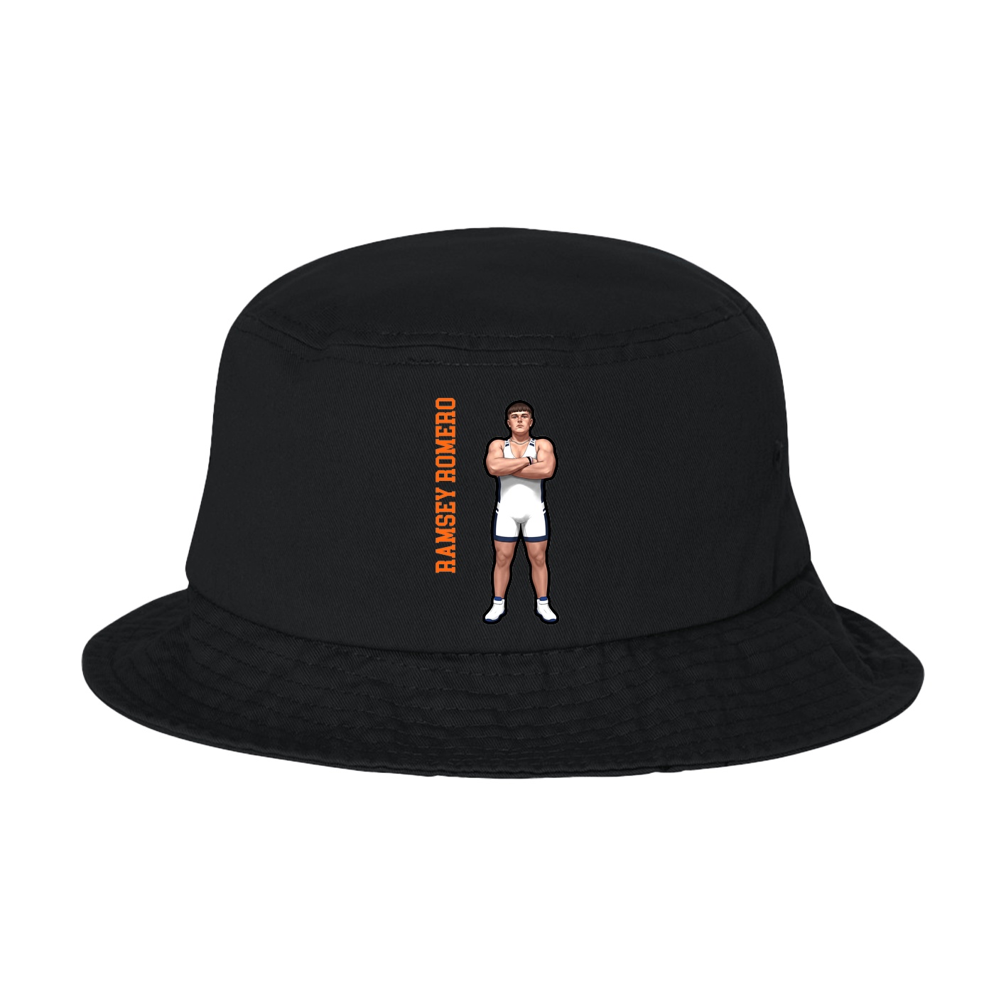 Bucket Cap — Name Vertical in Black