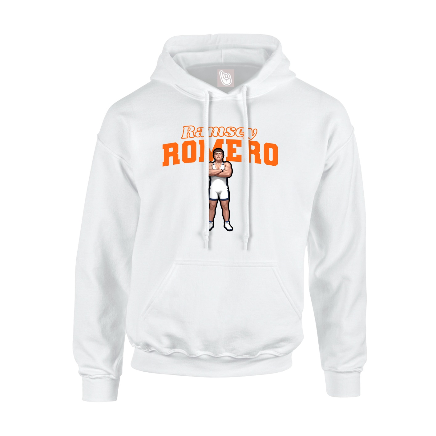 Hoodie — Name Arch in White