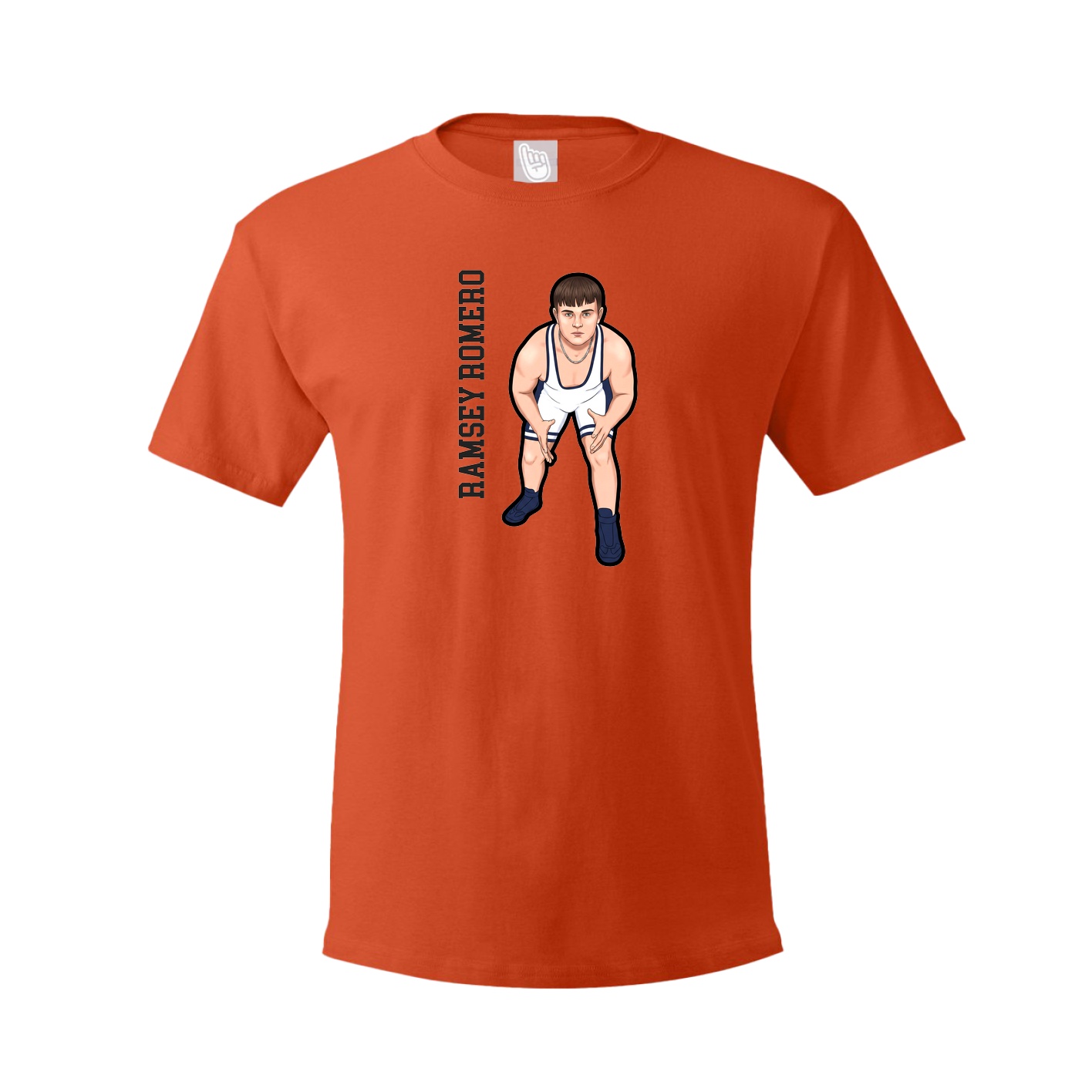 Tee — Name Vertical in Orange