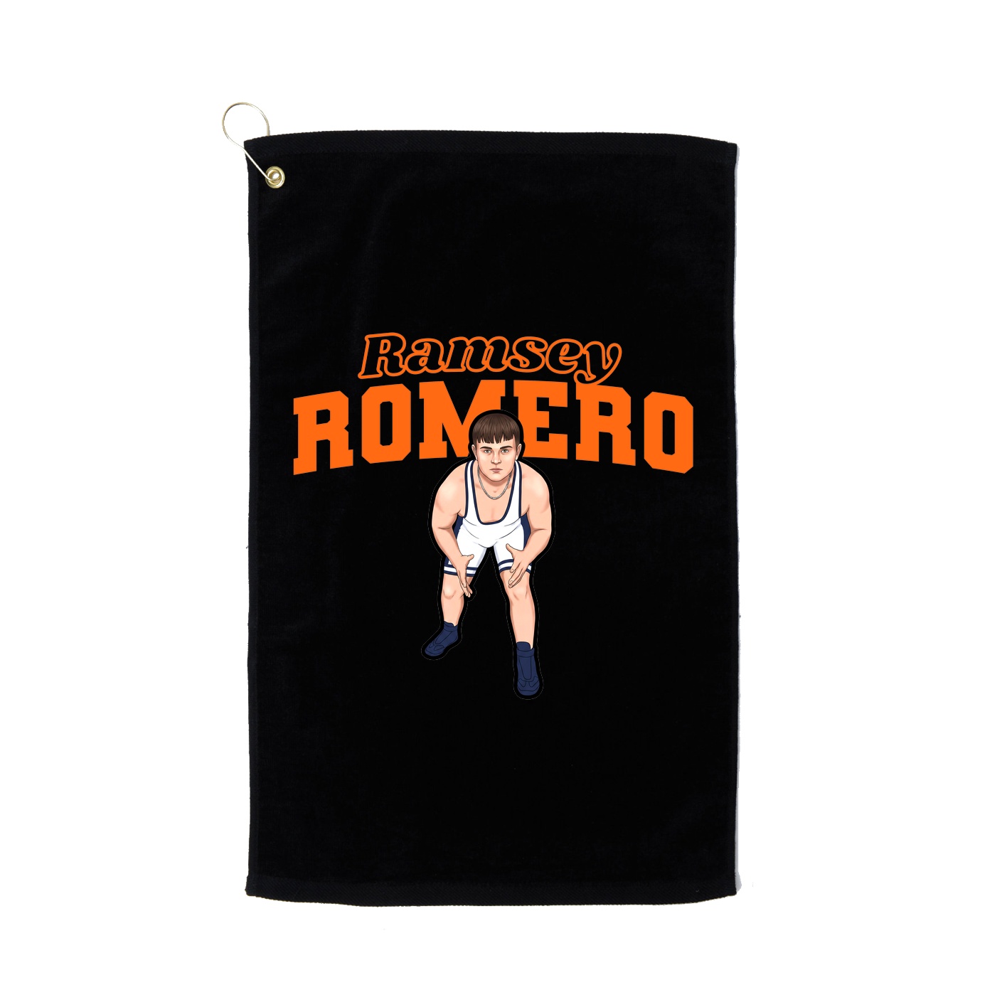 Golf Towel — Name Arch in Black