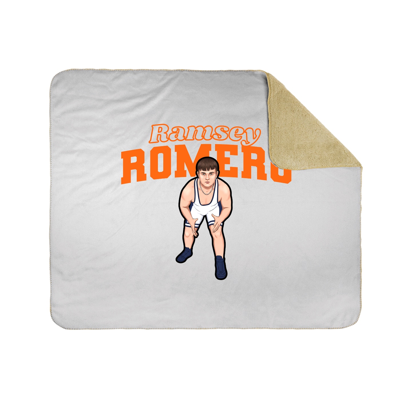 Throw Blanket — Name Arch in White