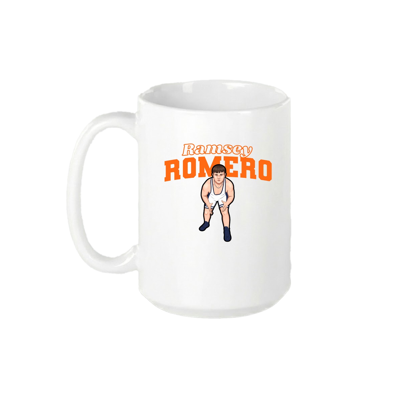 15oz Coffee Mug — Name Arch in White