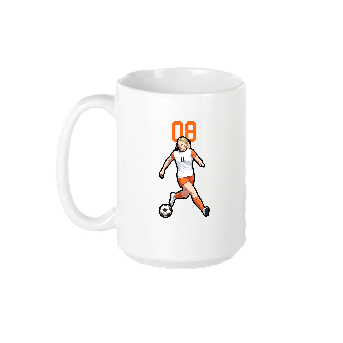 15oz Coffee Mug — Number Top in White
