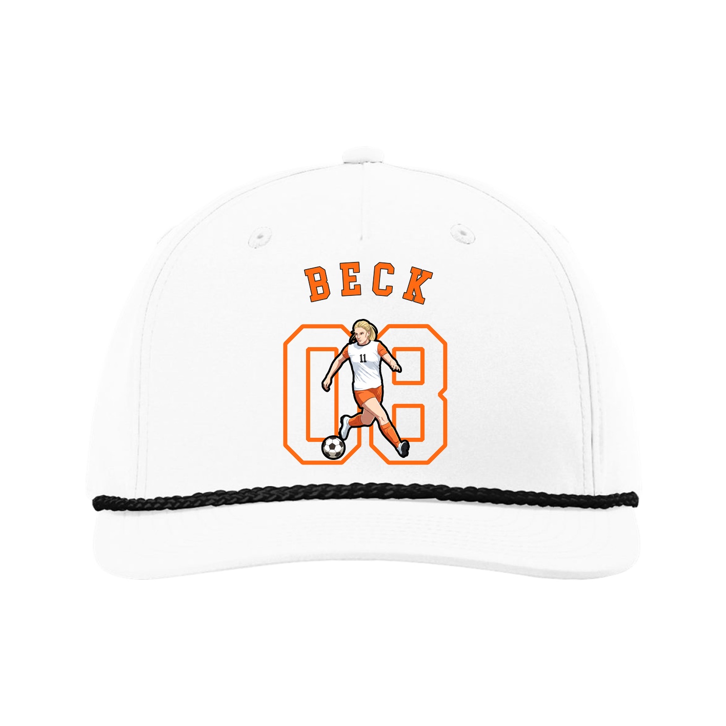 Five-Panel Classic Rope Cap — Shirsey Arch in White