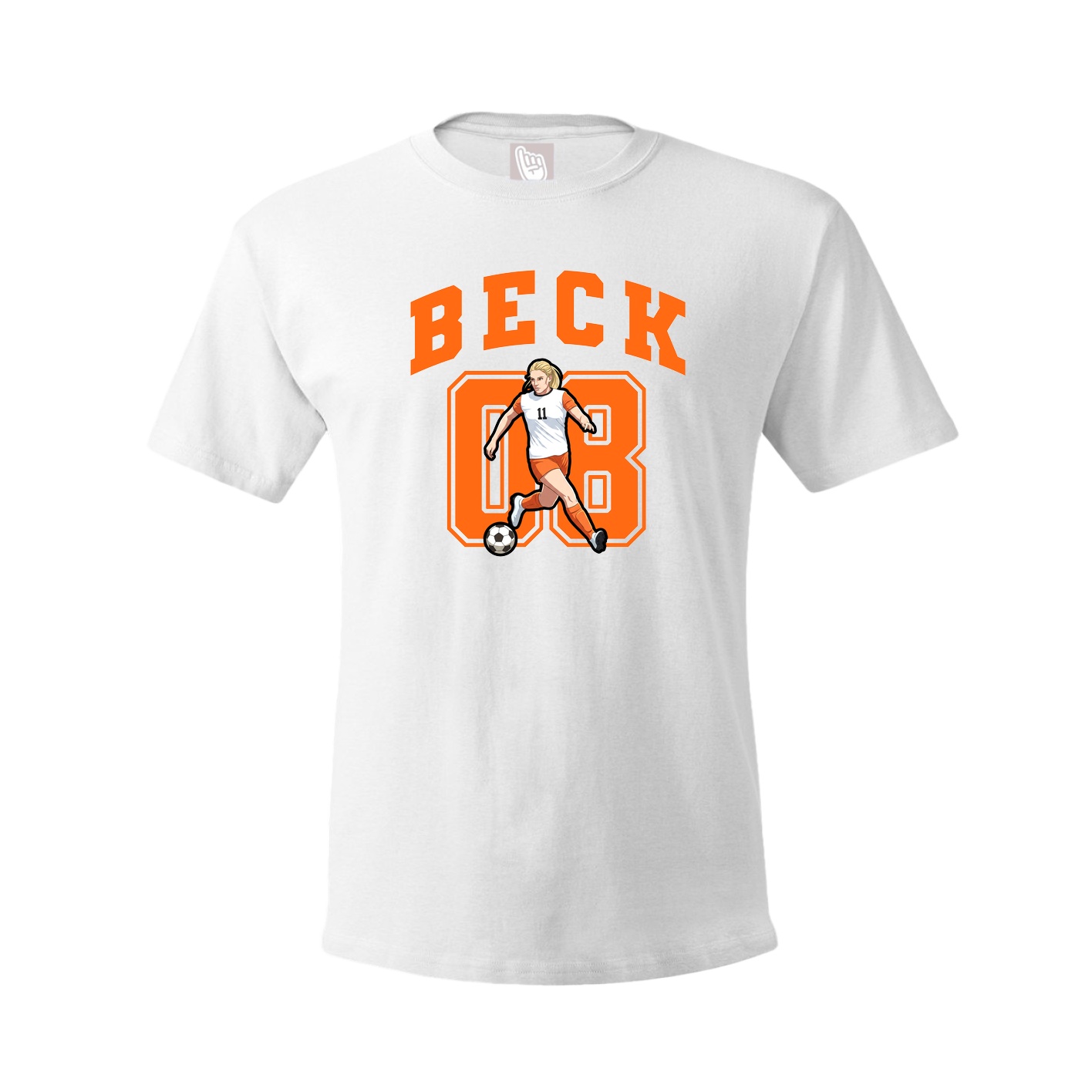 Youth Tee — Number in White