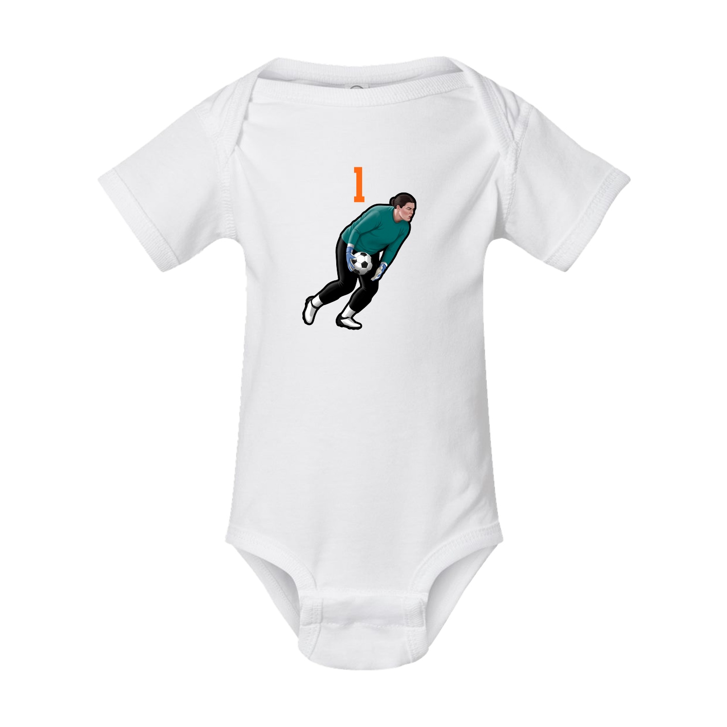Baby Onesie — Number Top in White