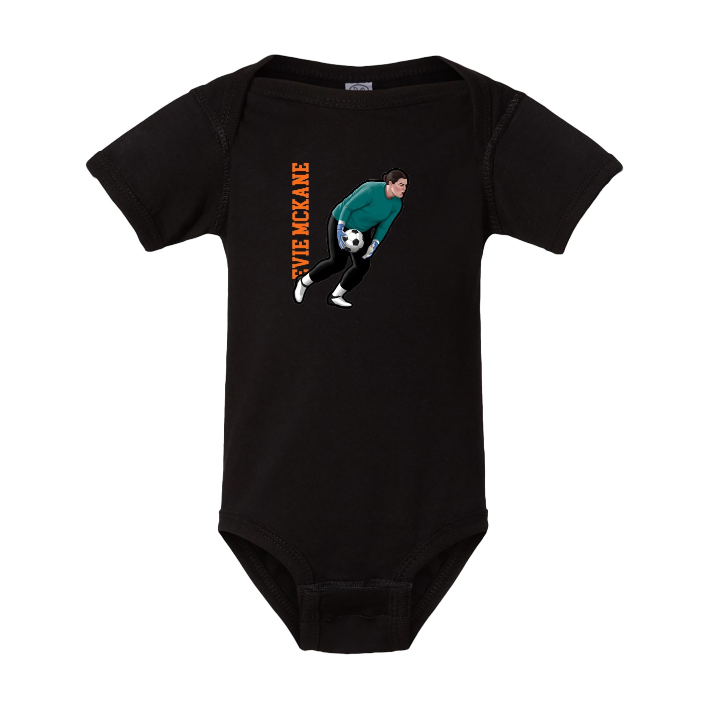Baby Onesie — Name Vertical in Black