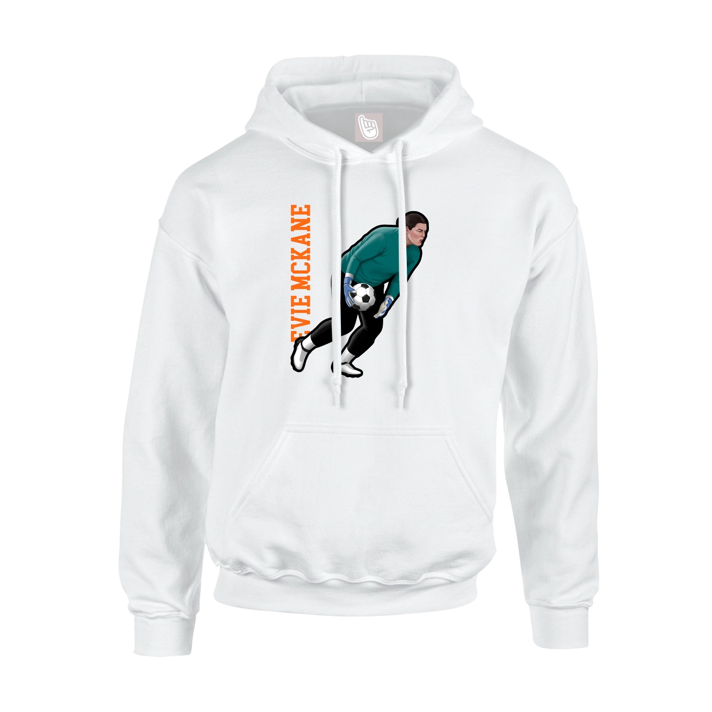 Youth Hoodie — Name Vertical in White