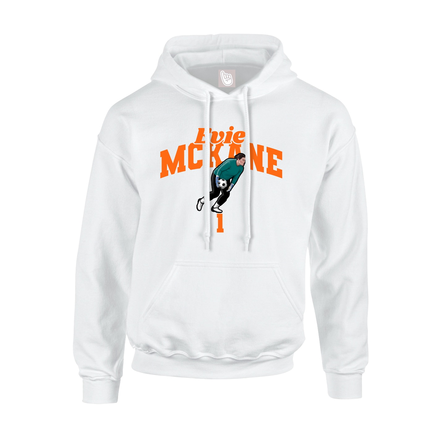 Hoodie — Signature Arch in White