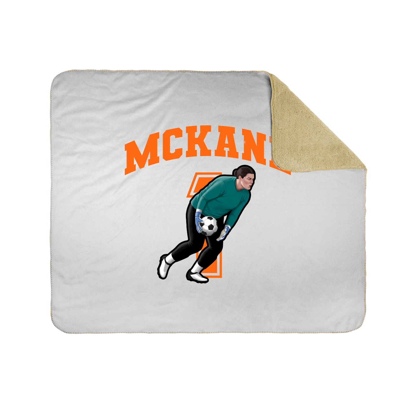 Throw Blanket — Number in White