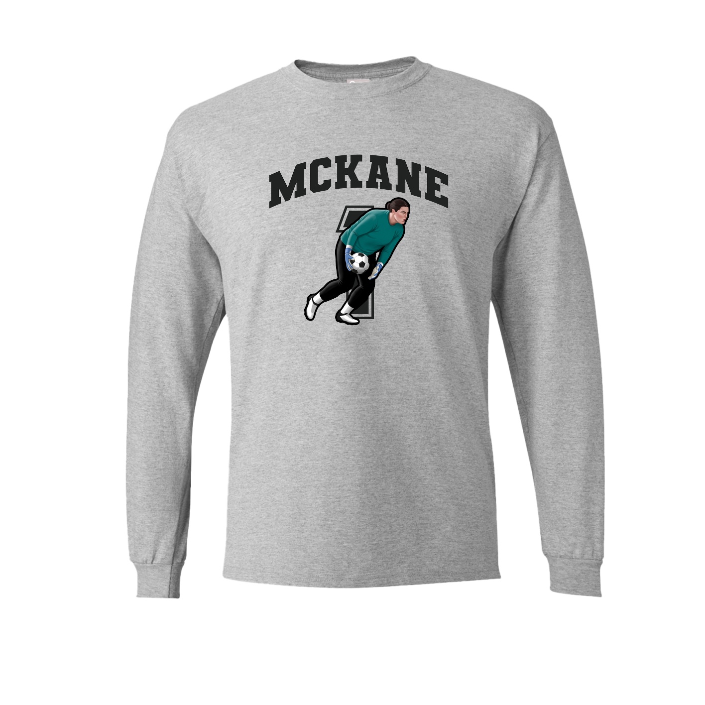 Long Sleeve Tee — Number in Grey