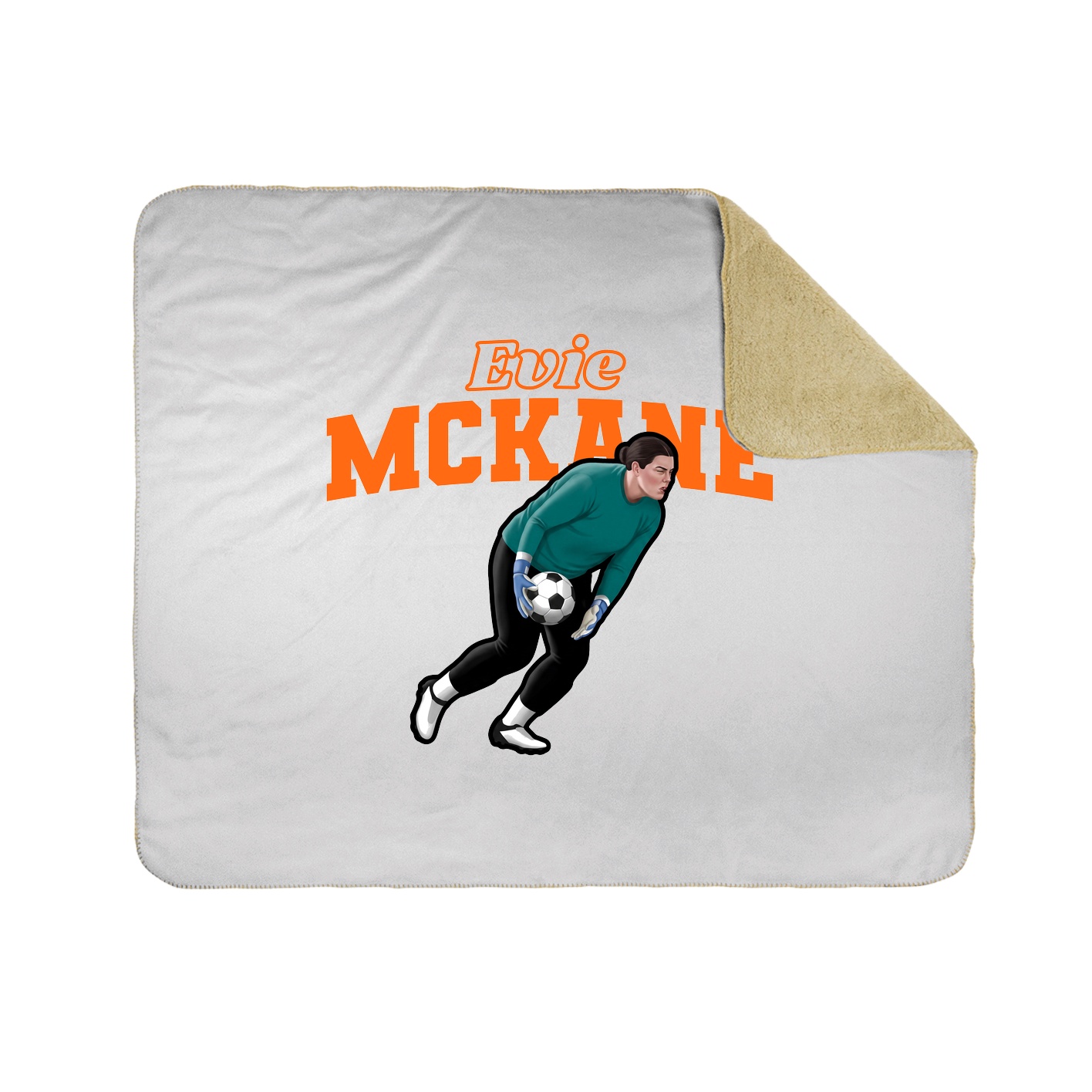 Throw Blanket — Name Arch in White