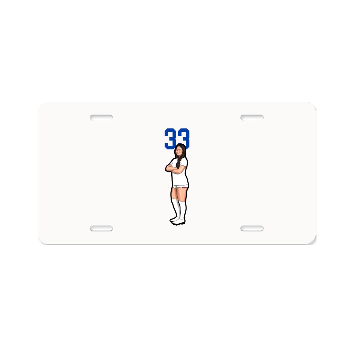 License Plate — Number Top in Classic